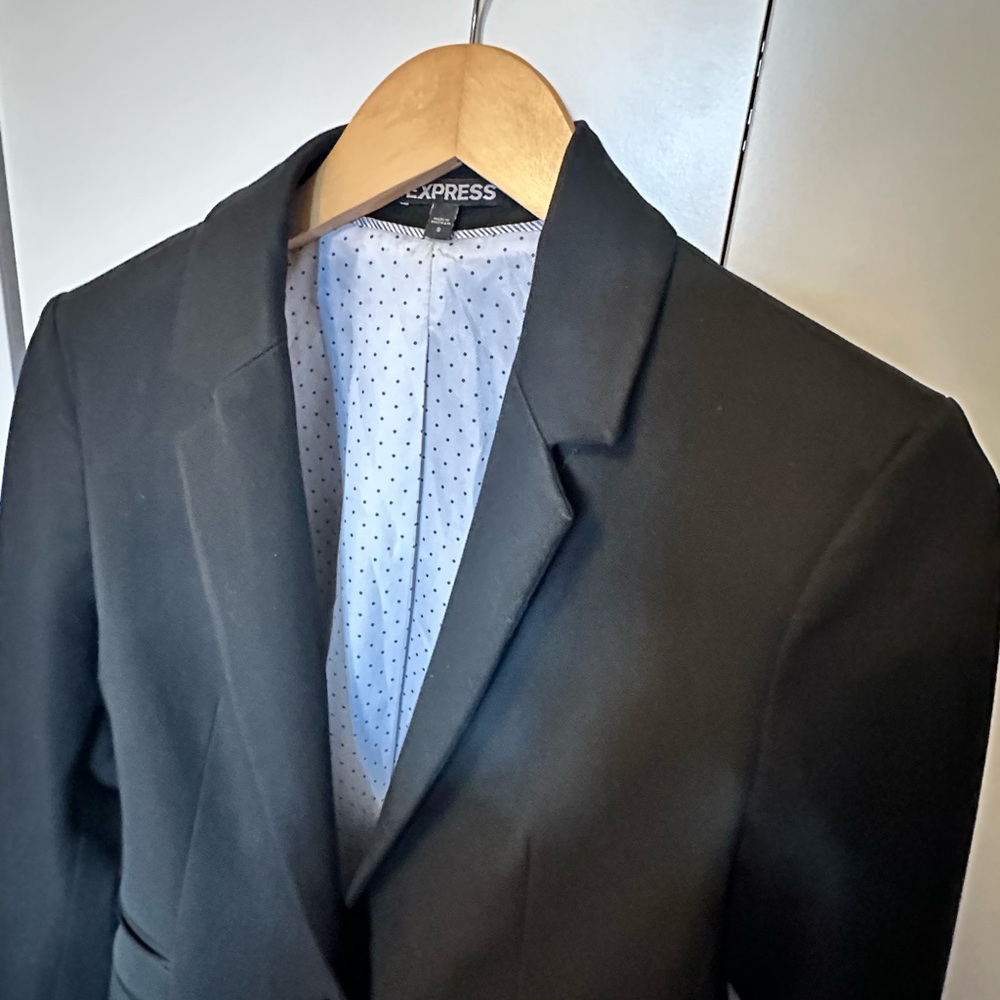Express Fitted One-Button Blazer Size 8 - image 2